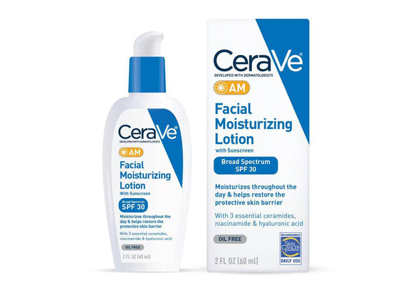 CeraVe AM Face Moisturizer with Sunscreen - SPF 30 (CAJA DAÑADA)