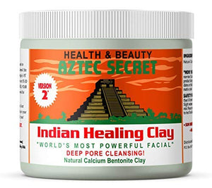 Aztec Secret Indian Healing Clay Deep Pore Cleansing Face & Body Mask, Natural Calcium Bentonite Clay 1lb