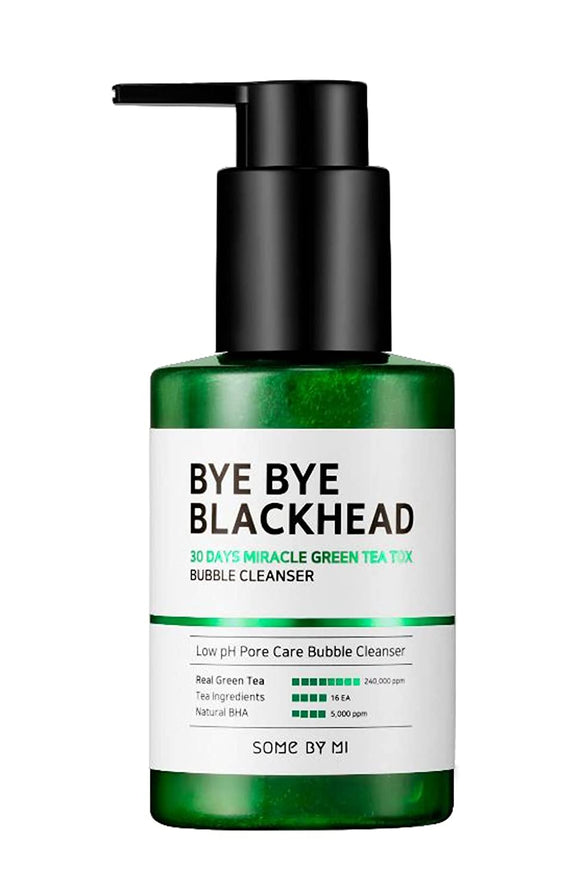 Bye Bye Blackhead Green Tea Tox Bubble Cleanser | Limpiador para Puntos Negros 120g