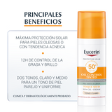 Eucerin Sun Oil Control Tono Claro FPS50+ 50ml
