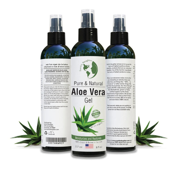 Organic Aloe Vera Gel, 8 fluid ounces 237ml