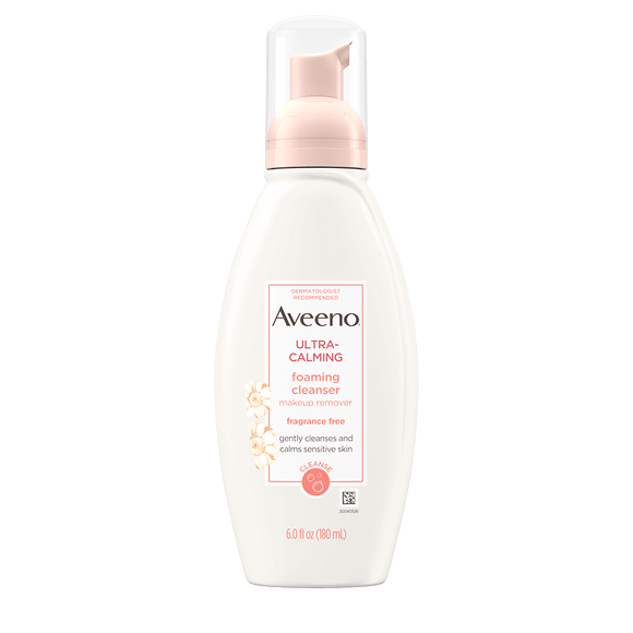 Unscented Aveeno Ultra-Calming Foaming Cleanser For Sensitive Skin - 6 fl oz
