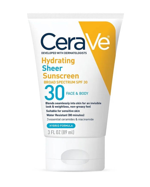 Hydrating Sheer Sunscreen Broad Spectrum SPF 30 for Face & Body 89ml