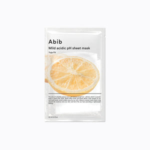 Mild acidic pH sheet mask Yuja fit  1mask 30ml
